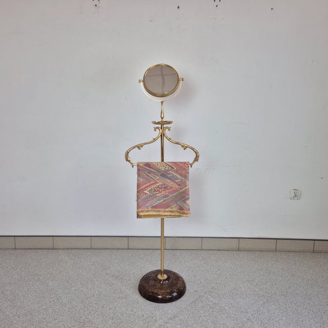 Mid-Century Modern Lacquered Goatskin Clothes Valet with Mirror by Aldo Tura, Italy, 1970s For Sale - Image 6 of 11