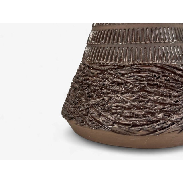 Ceramic Nila Keramik, Brown Ceramic, Table Lamp, Sweden, 1970s For Sale - Image 7 of 8