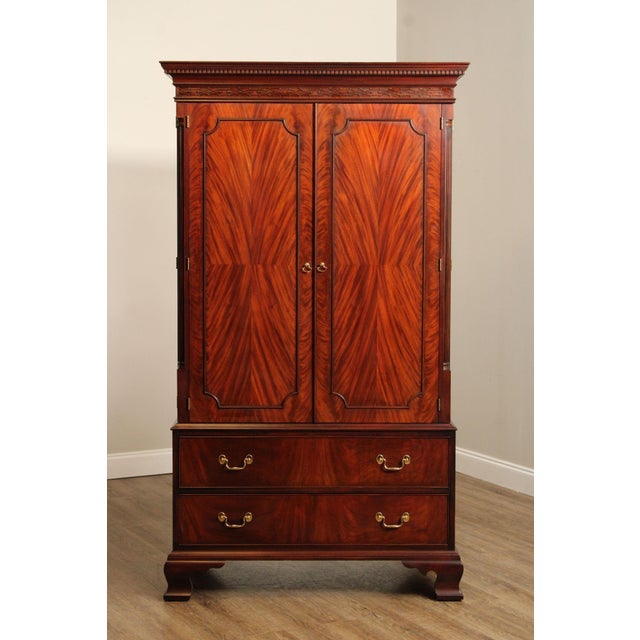 Henkel Harris Georgian Style Mahogany Armoire For Sale - Image 16 of 18
