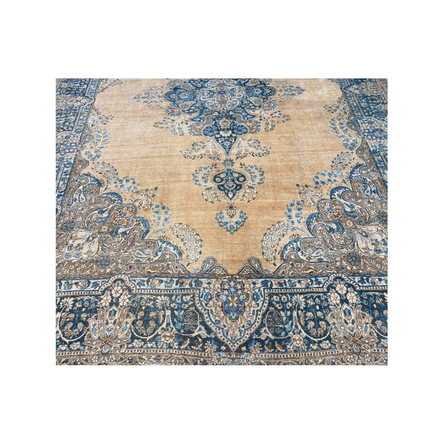Vintage Old Persian Kerman Area Rug 10x13 For Sale - Image 10 of 11