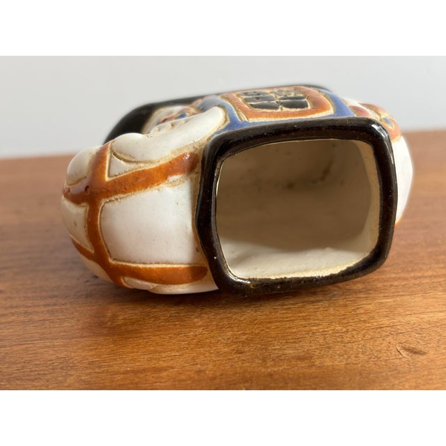 Ceramic 1980s Tiny Elephant Garden Stool Shaped Vessel For Sale - Image 7 of 10