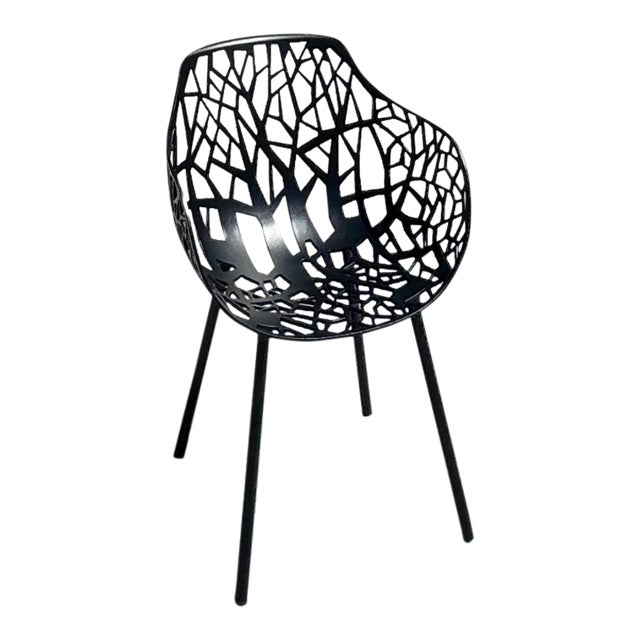 Janus Et Cie Forest Black Aluminum Outdoor Dining Armchairs – 22 Available For Sale
