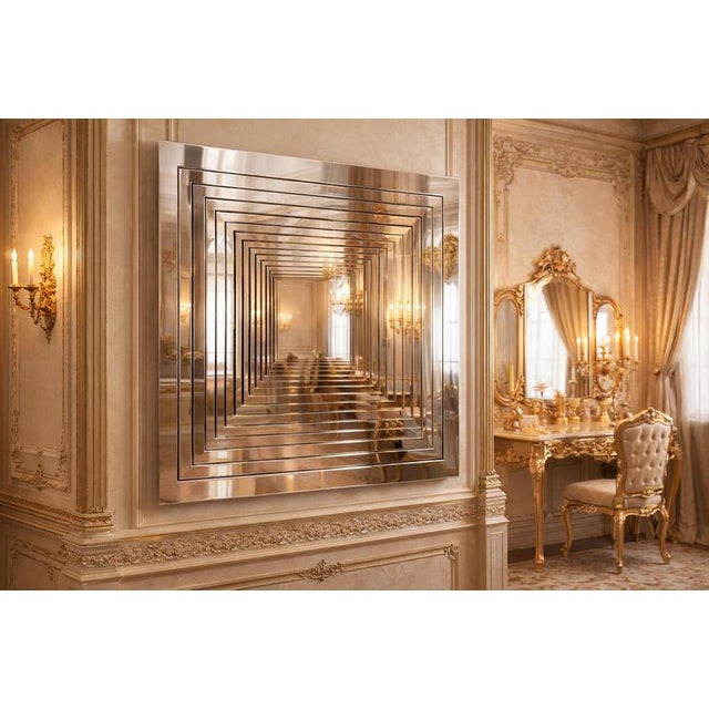 Wood Achilles Tortoise Silver Medium Sculptural Wall Mirror by GTG Design Couture For Sale - Image 7 of 8