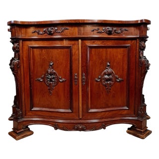 Napoleon III Curved Buffet in Mahogany For Sale