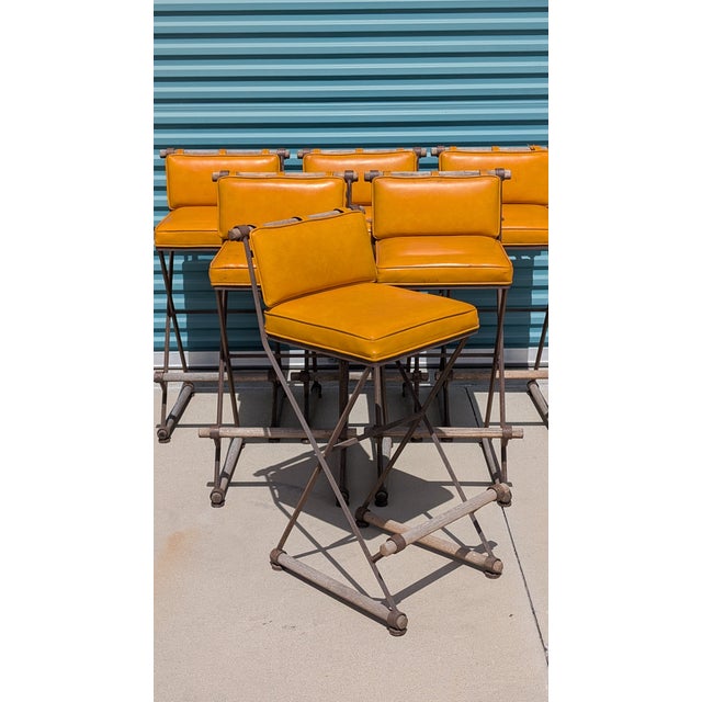 An iconic set of sculptural barstools Attributed to Cleo Baldon for Terra, Los Angeles, circa 1950s. These stools...