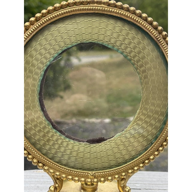 Fine Antique Friedman Silver Co. Guilloche Enamel Gilt Picture Frame Art Deco For Sale - Image 11 of 15