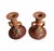 Pair of Vintage Roseville Apple Blossom 352-4½ Art Pottery Candlesticks For Sale In Greensboro - Image 6 of 7