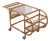 Danish Bamboo and Rattan Bar Cart, 1950s For Sale