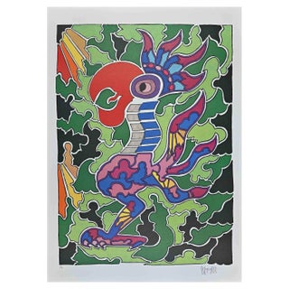 Antonio Cremonese, Parrot, 1980s, Lithograph For Sale