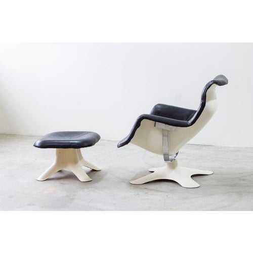 Set of Karuselli Lounge Chair and Foot Stool by Yrjö Kukkapuro, 1960s For Sale - Image 16 of 18