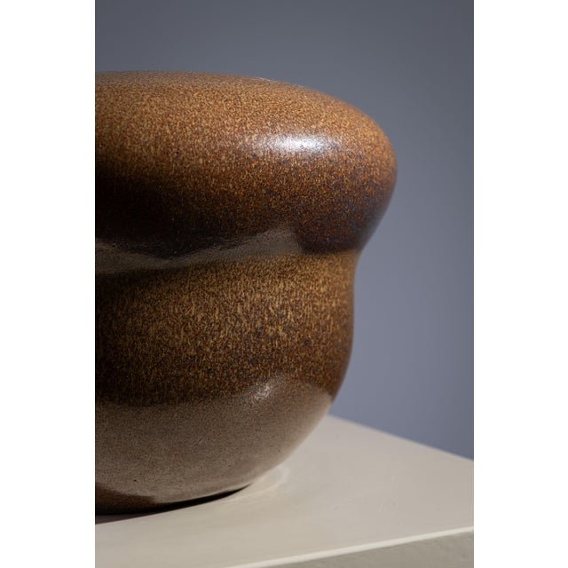 1970s Mid-Century Modern Glazed Ceramic Vase, 1970s For Sale - Image 5 of 9