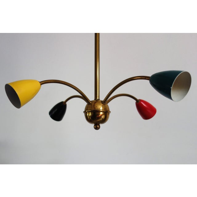 Mid-Century Modern Vintage Sputnik Four-Arm Chandelier, 1960s For Sale - Image 3 of 14