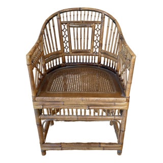 1970s Brighton Pavilion Chair, Scorched Bamboo For Sale