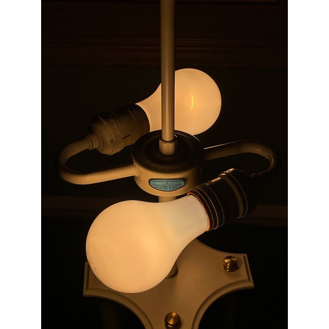 Vintage Stiffel 4-Candle Bouillotte Table Lamp & Shade For Sale In Philadelphia - Image 6 of 13