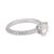 Vintage Gia 0.76 Carat Round Brilliant Cut Diamond 14k White Gold Pave Ring, Size 5 For Sale - Image 4 of 7