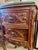 French Vintage 1920s French-Style End Tables With 3-Drawers, Ornate Carvings and Glass Tops For Sale - Image 3 of 10