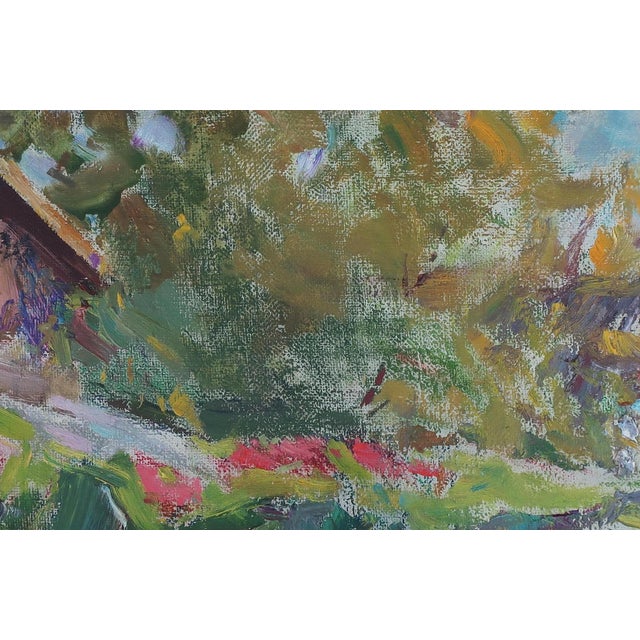 Rural Landscape Oil Painting, Ukrainian Artist, 1980s Soviet Art 39-59 For Sale - Image 4 of 6