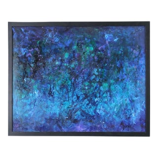 Vintage 20th C Abstract Oil Painting For Sale