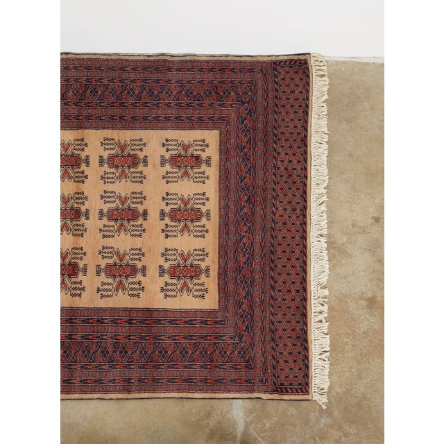 Late 20th Century Vintage Turkmen Style Pakistani Wool Rug For Sale - Image 5 of 13