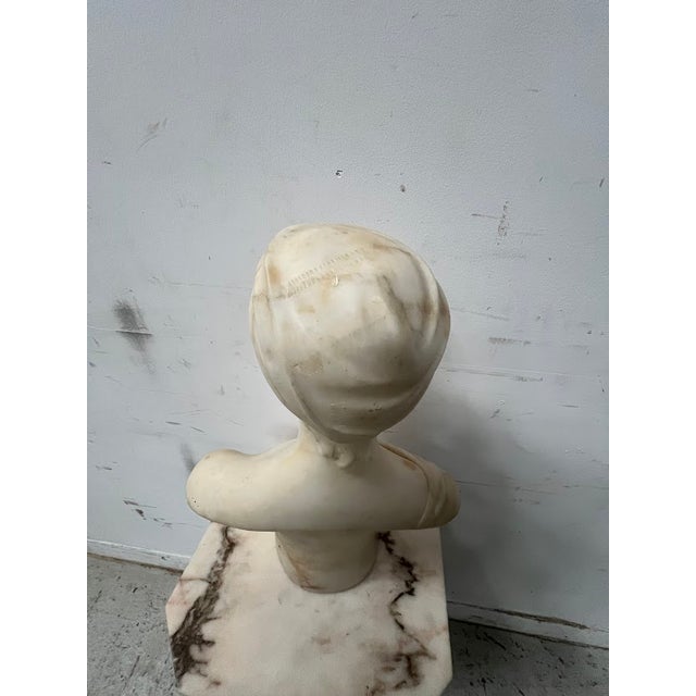 Unknown, Bust of Young Woman, 20th Century, Marble For Sale - Image 14 of 17
