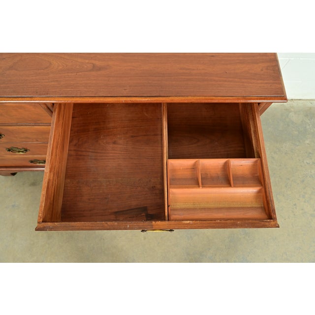 Wood Kindel Furniture Georgian Carved Fruitwood Eight-Drawer Double Dresser, Circa 1980s For Sale - Image 7 of 16