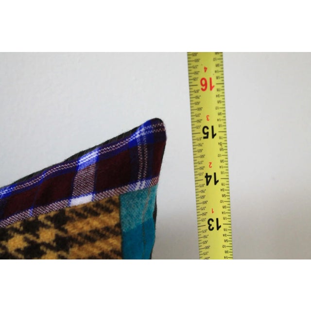 Vintage Colorful Patchwork Pillow For Sale In Milwaukee - Image 6 of 11