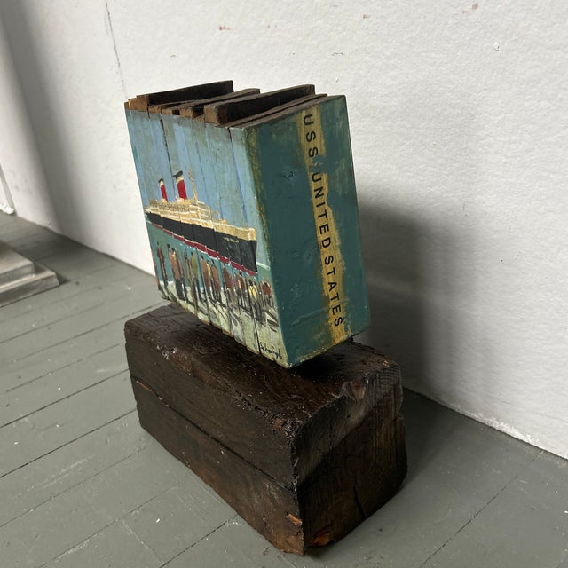 Contemporary original painting / statue by Stephen Heigh. Signed. Measures 10.5 wide, 14 high, and 5 inches deep. Check...