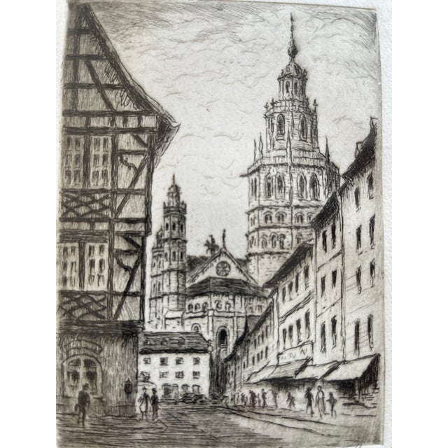 Atributed to Hans Kohl, Mainz, Dom, 1920, Etching For Sale - Image 3 of 8