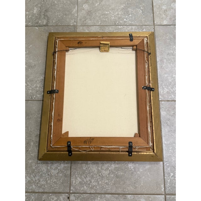 Wood Gilded Age Portrait of Mrs. Potter Palmer, Signed William H. McEntee Oil Painting in Antique Gilt Frame For Sale - Image 7 of 12