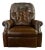 EEnglish Chesterfield Style Brown Leather Tufted Reclining & Rocking Club Chair For Sale
