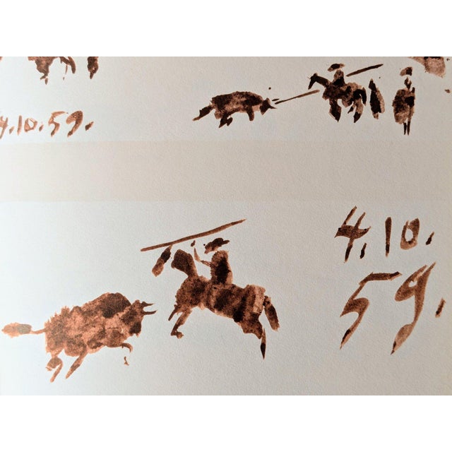 Pablo Picasso - Bull, Original lithograph after a drawing dated in the stone: 3.4.59 extracted from Toros y Toreros very...
