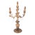 Mid 20th Century Italian Style Gilt Wood and Tole Three Light Candelabra For Sale