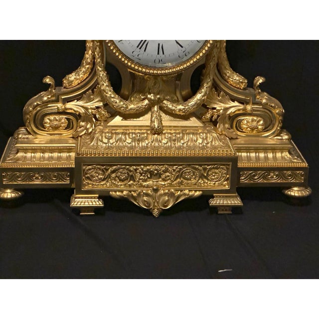 Metal 1860s S Marti Napoleon III Gold Ormolu Bronze Clock For Sale - Image 7 of 17
