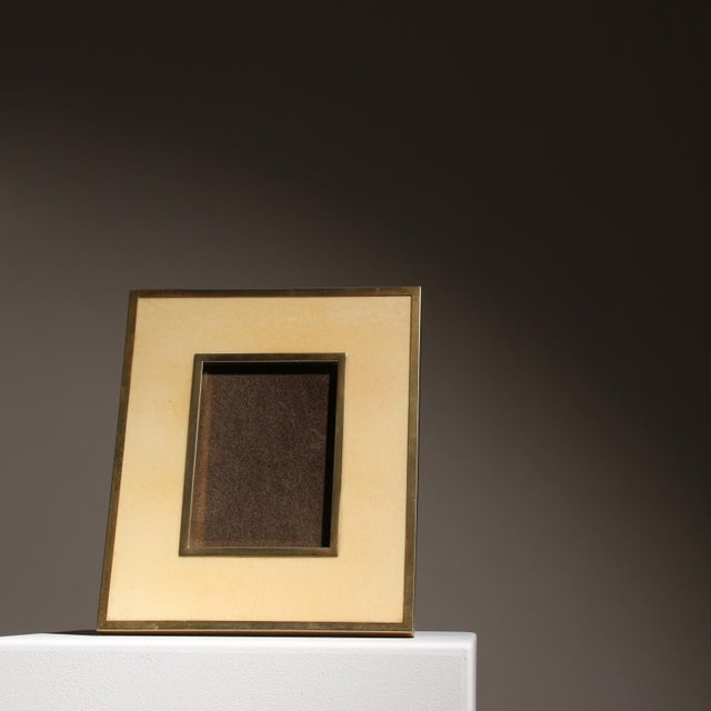 Lacquered Goatskin Parchment Picture Frame by Aldo Tura, Italy, 1970s For Sale - Image 9 of 11