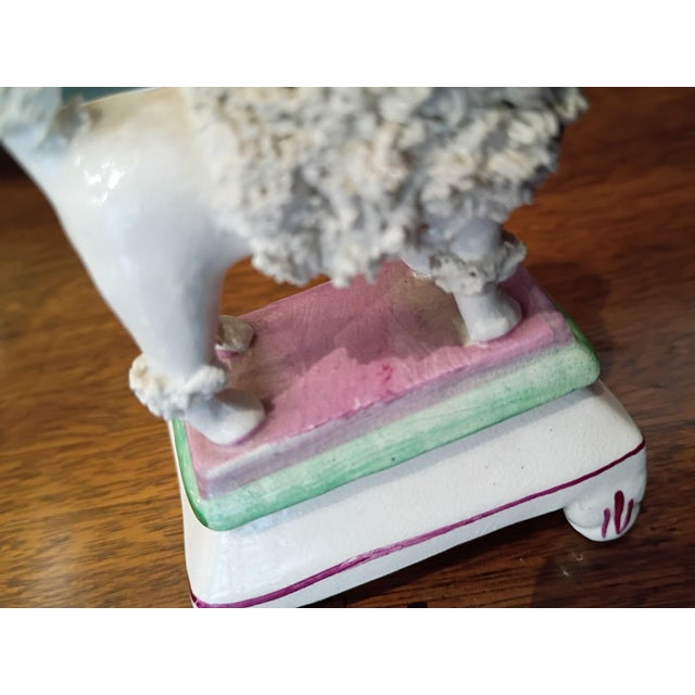 Ceramic Antique Staffordshire Spaghetti Poodle Figurine For Sale - Image 7 of 7