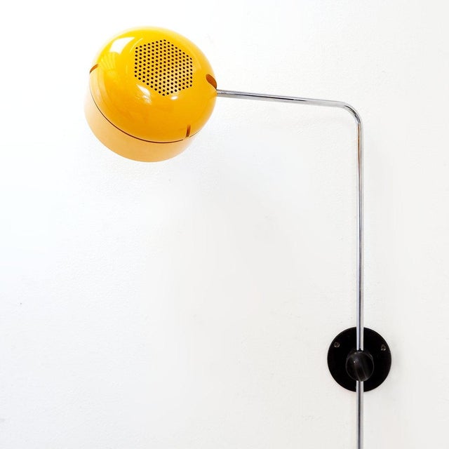 Space Age Yellow Wall Lamp by Arnold Berges for Staff Germany, 1970s For Sale - Image 6 of 17