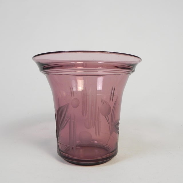 Art Deco Vase with Engraved Geometric and Floral Motifs, 1930s For Sale - Image 12 of 12
