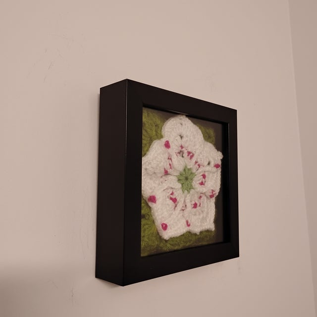 Textile Connecticut Mountain Laurel State Flower Fiber Art For Sale - Image 7 of 8