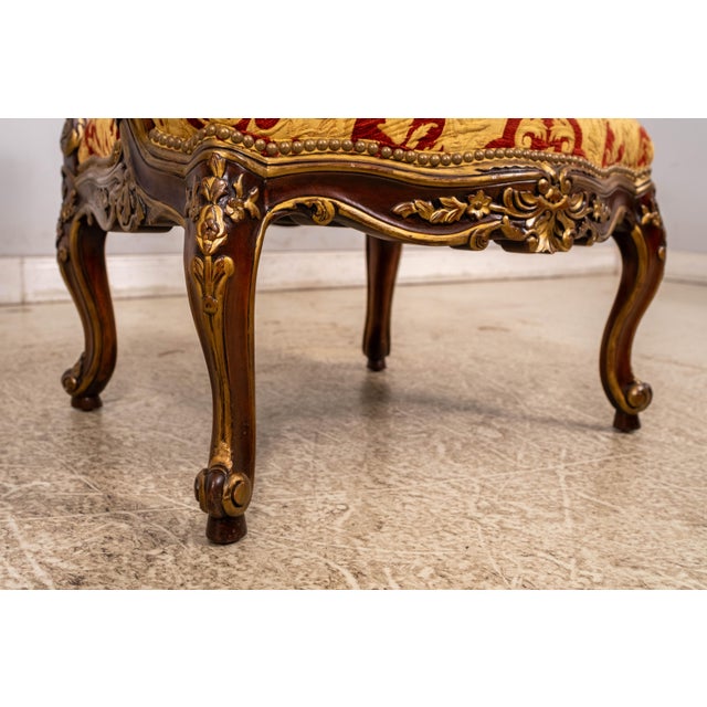 Pair of Southwood Louis XV Style Fauteuil Carved Armchairs For Sale - Image 14 of 18