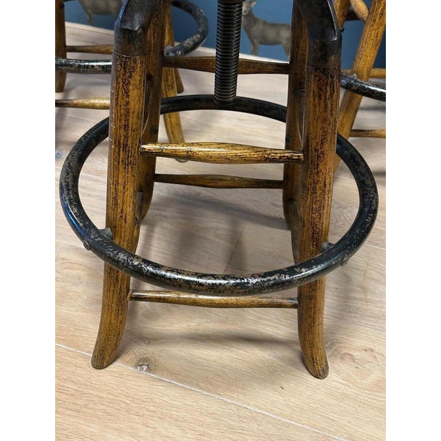 Industrial Vintage Industrial Stools, Set of 3 For Sale - Image 3 of 8
