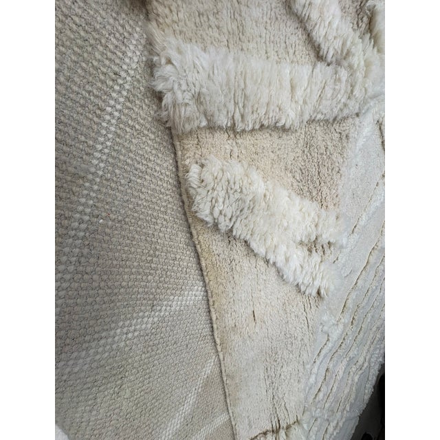 Textile Rh Almora Wool Rug – 10' × 14' Cream | Hand-Knotted New Zealand Wool | Sculptural Abstract Contemporary Design For Sale - Image 7 of 18