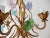 Italian Murano Multi-Color Pastel Flowers Gilt Tole Chandelier Circa 1950 For Sale - Image 6 of 11