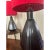 1980s Pair of 1980s Postmodern Ceramic Lamps With Custom Red Pleated Shades For Sale - Image 5 of 9