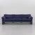 Vico Magistretti Maralunga Sofa by Vico Magistretti for Cassina Blue Stripe 3-Seat Italian Vintage Sofa For Sale - Image 4 of 7
