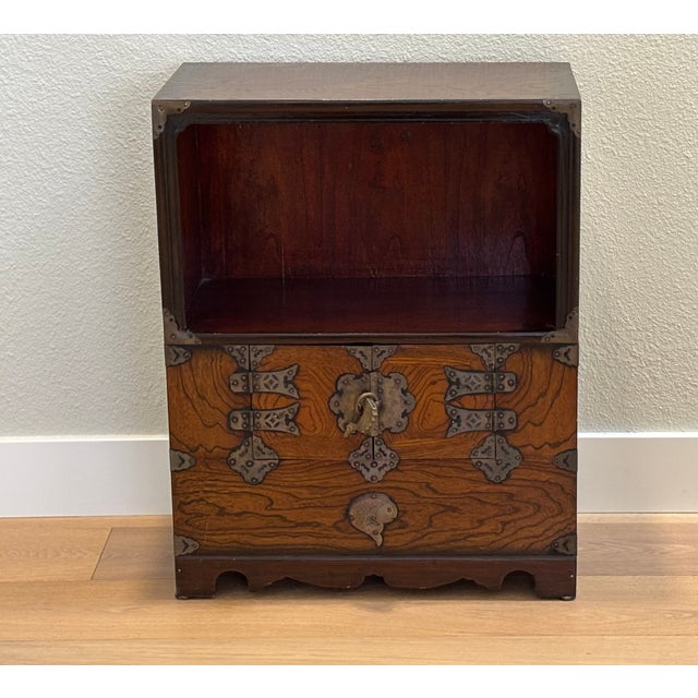 Brown Vintage Chinoiserie Small Chest/Side Table/Nightstand For Sale - Image 8 of 10