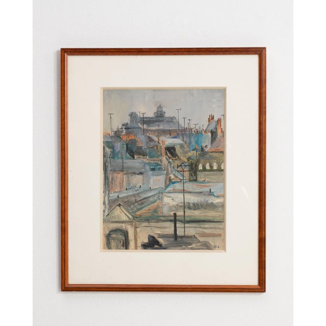 1960s 1960s France Impressionist Brown Canvas Painting For Sale - Image 5 of 16