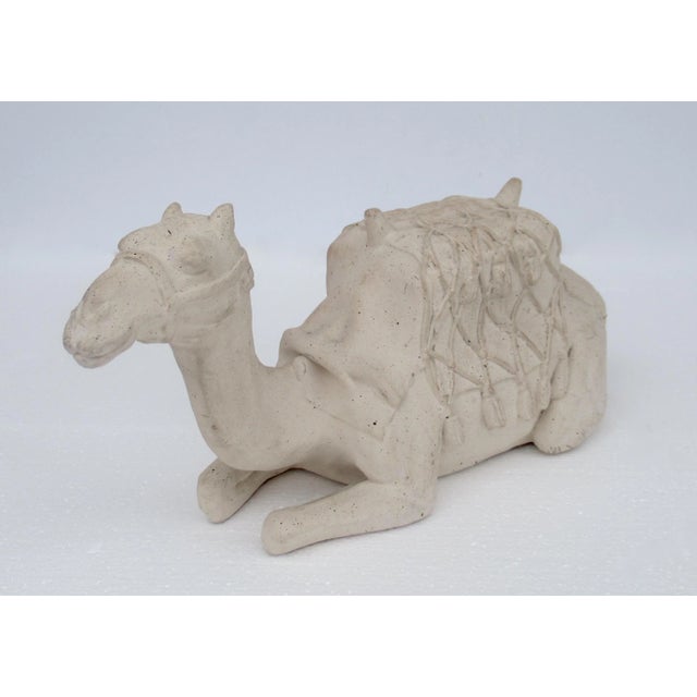 Mid-Century Modern Vintage C1960's Cement Camel in Repose Sitting Position Decorative Accent And/Or Object For Sale - Image 3 of 13