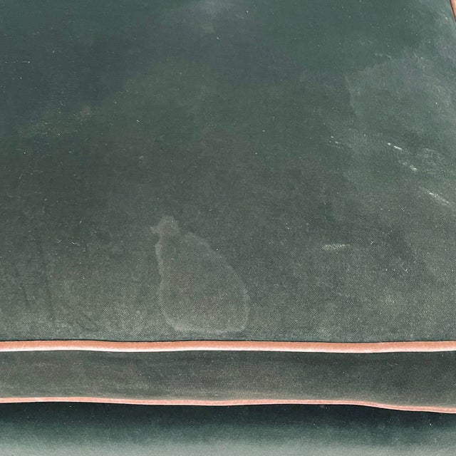 Italian Modern Raffle Green Velvet Sofa by Vico Magistretti for De Padova, 1990s For Sale - Image 10 of 18