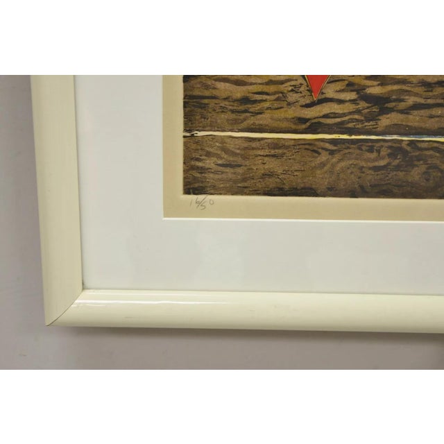 Wood Vintage Lowell Nesbitt "Boots" 1974 Signed Limited Framed Art Print 16/50 For Sale - Image 7 of 10