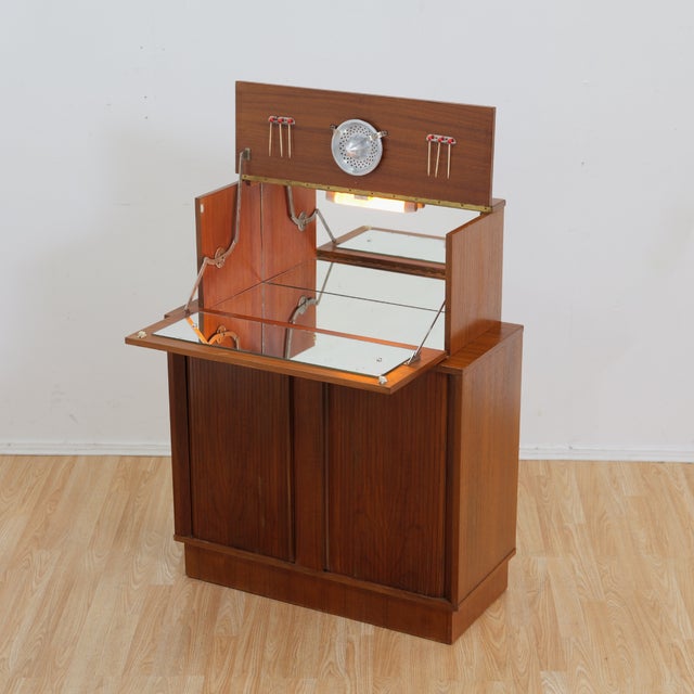 Wood 1960s English Teak Liquor Cabinet by Sureline For Sale - Image 7 of 12